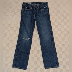 Abercrombie Y2K Kids Straight Leg Distressed Jeans Size 14